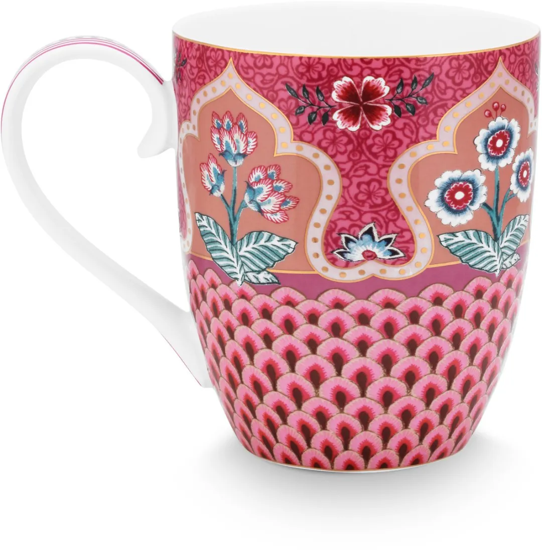 Pip Studio Flower Festival Mokken - 2 Stuks 450ml - Veelkleurig