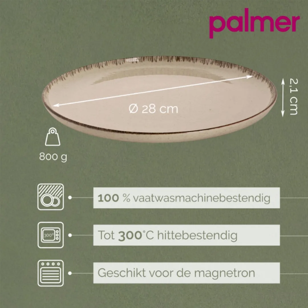 Palmer Antigo Bordenset - 2 Stuks ø 28cm - Crème