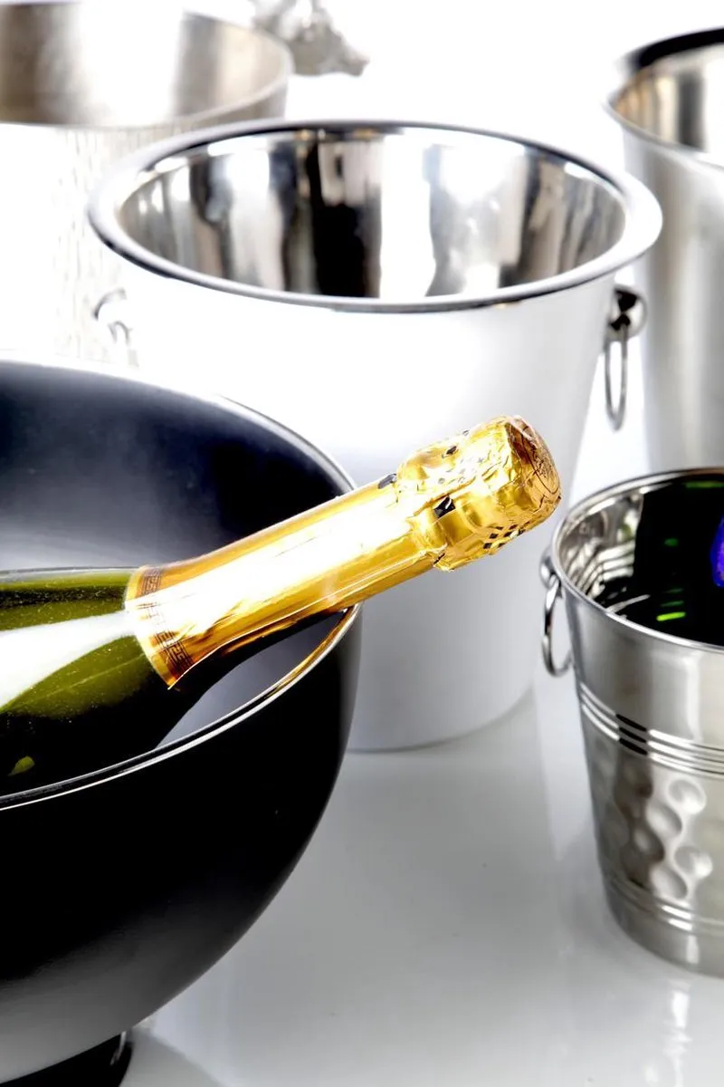 Cosy&Trendy Champagne Emmer Op Voet - Ø31cm - Zwart