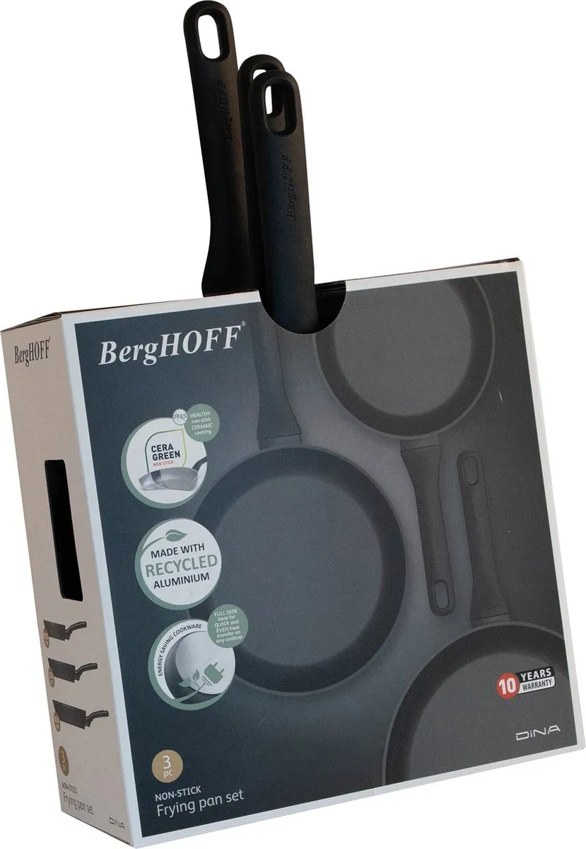 BergHOFF DiNA Helix Pannenset 3-delig - PFAS-vrij - Metaal