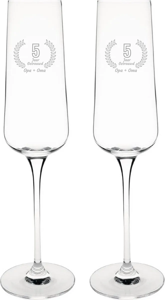 Olympia Gegraveerde Champagneglazen Set
