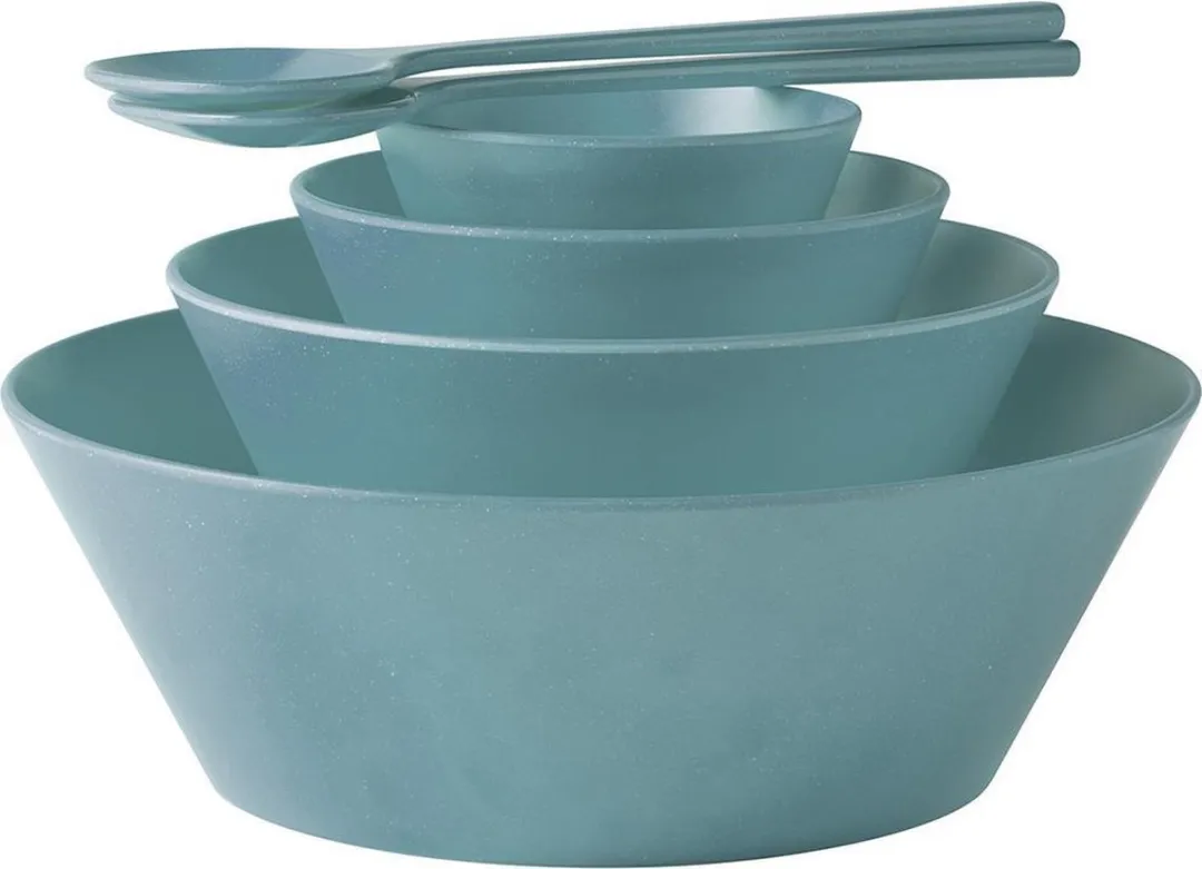 Mepal Bloom Saladebestek 2-delig - Pebble Green