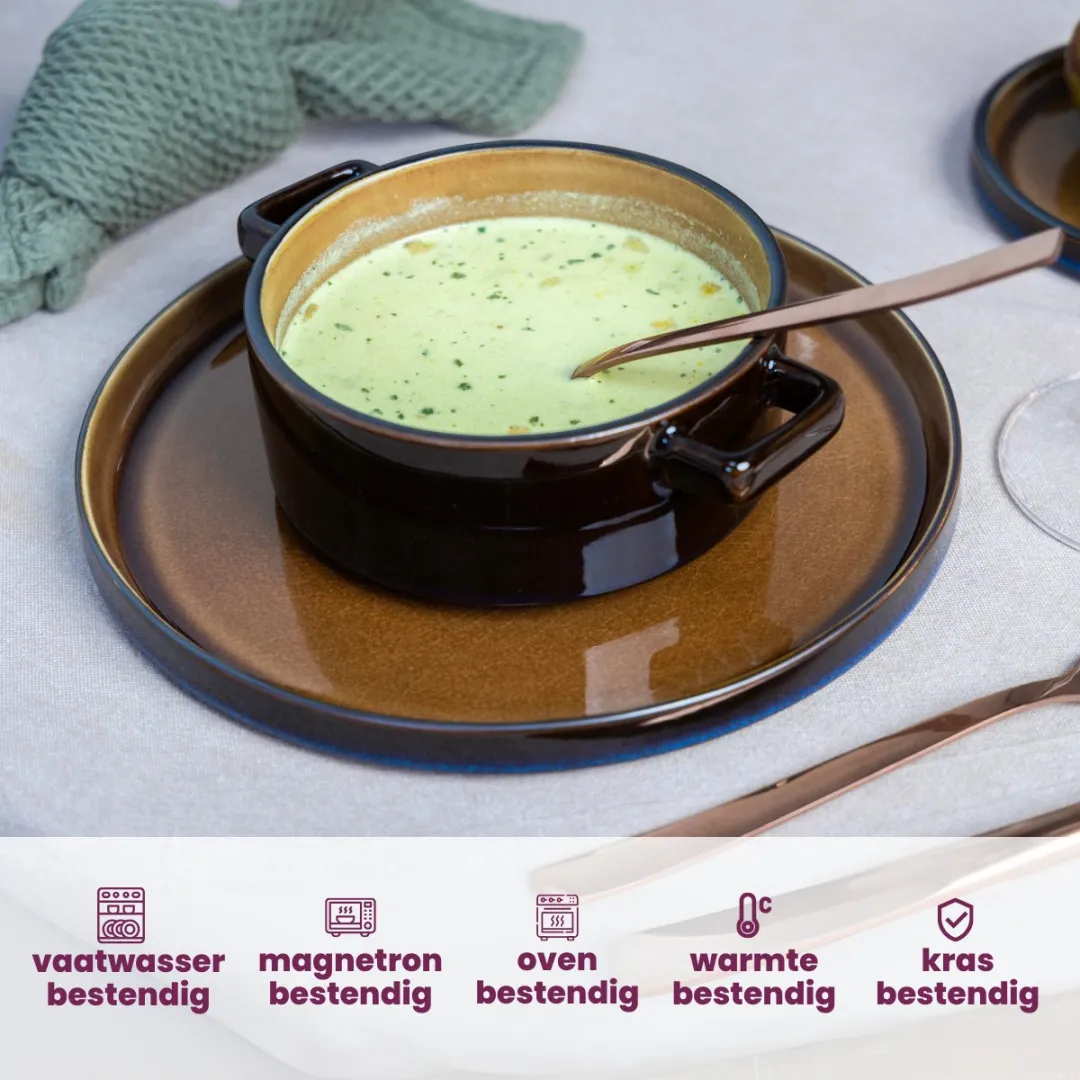 Cosy&Trendy Quintana Soepkommen - Set van 4 - 450ml - Groen
