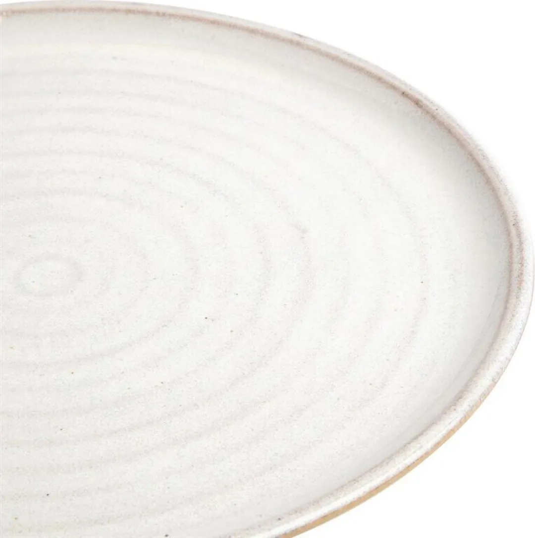 Olympia Canvas Ronde Borden 26,5cm Wit - 6 Stuks