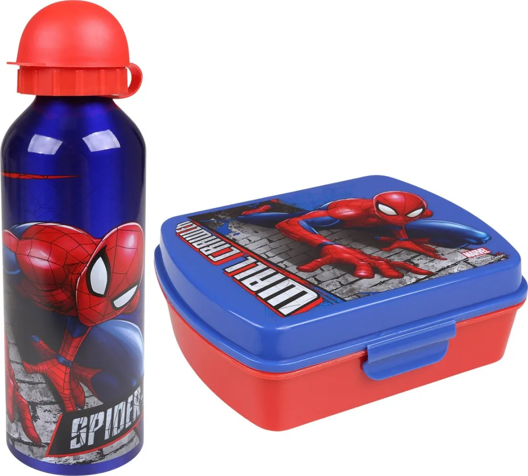 Marvel Spider-Man Lunchset - 500ml Fles + Broodtrommel