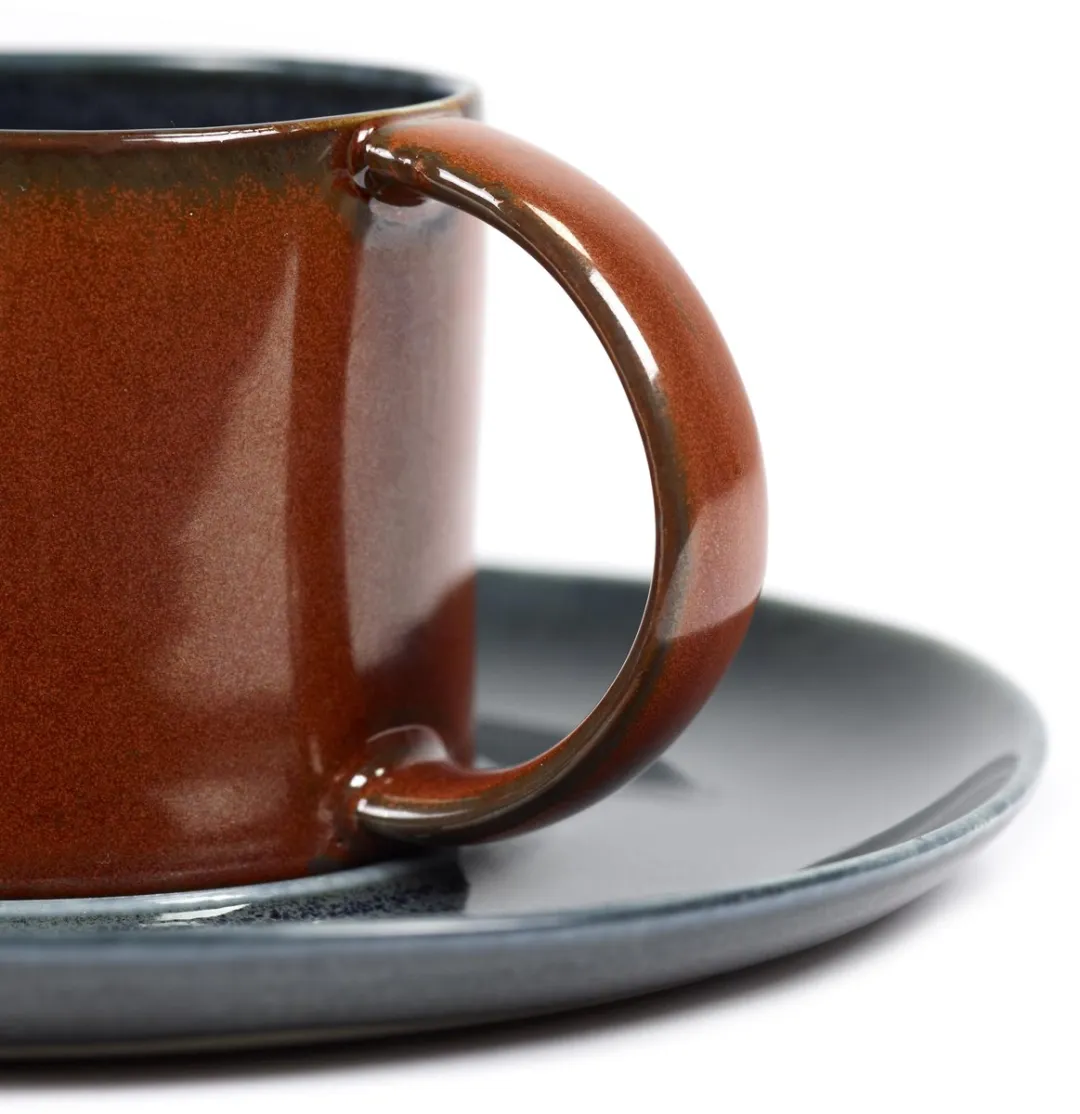 Serax Terres de Rêves by Anita Le Grelle Koffiekop - Ø8xH5,1 cm - Rust/Dark blue