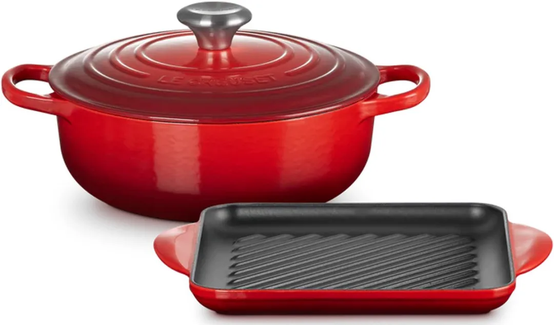 Le Creuset Signature Lage Braadpan & Grillplaat 24cm