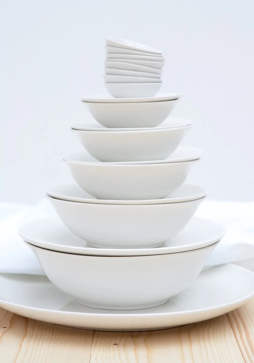 vtwonen Kommen Serviesset - 6 Stuks - 15cm - Wit