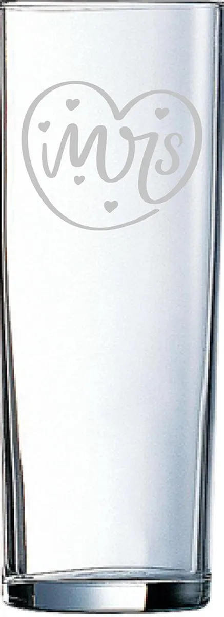 Arcoroc Gegraveerd Longdrinkglas Mrs. In hartje 31cl