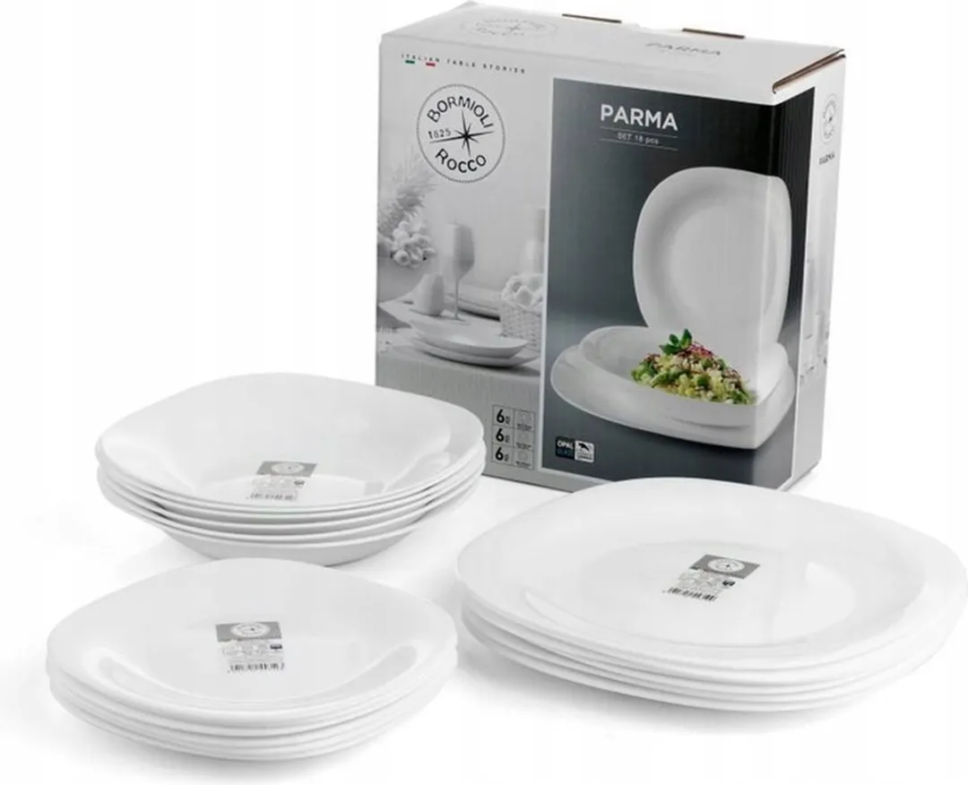 Bormioli Rocco Parma Serviesset 18-delig - Opaalglas - 6 Personen