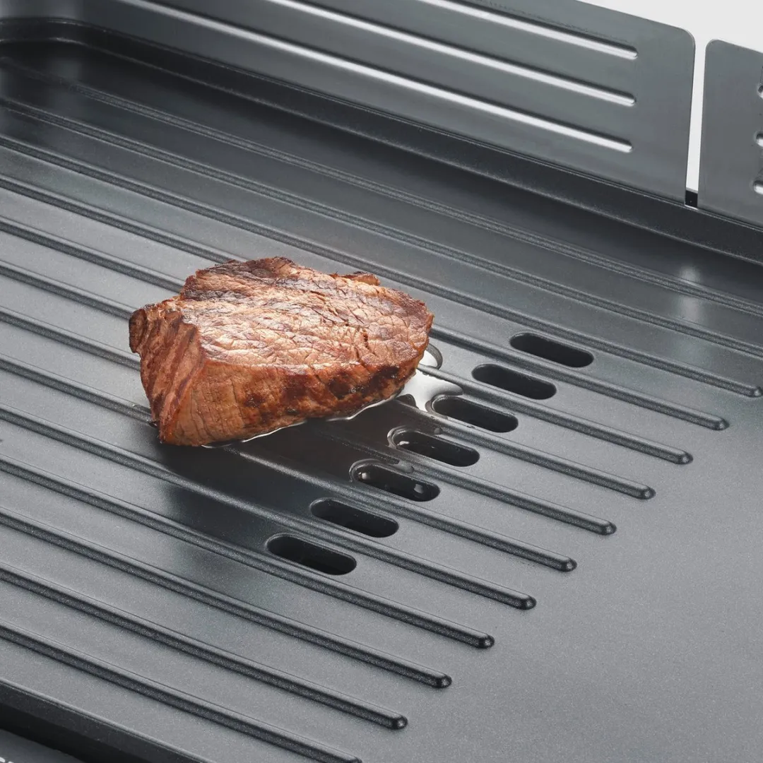 Severin PG 8564, Plancha - Tafelgrill - glad en geribbeld oppervlak - binnen en buiten - 230 °C
