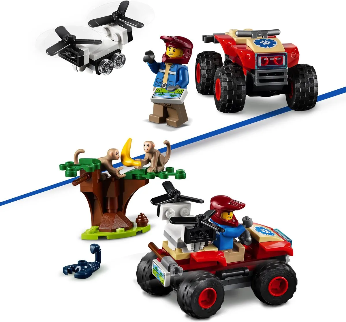 LEGO City Wildlife Rescue ATV 60300 - 74 Stukken - Rood