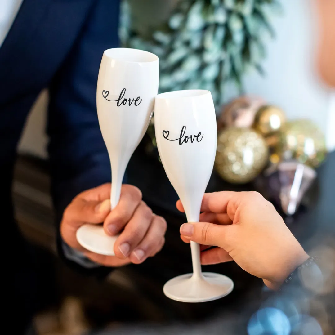 Koziol Love Champagneglas 0.1L - Set van 2