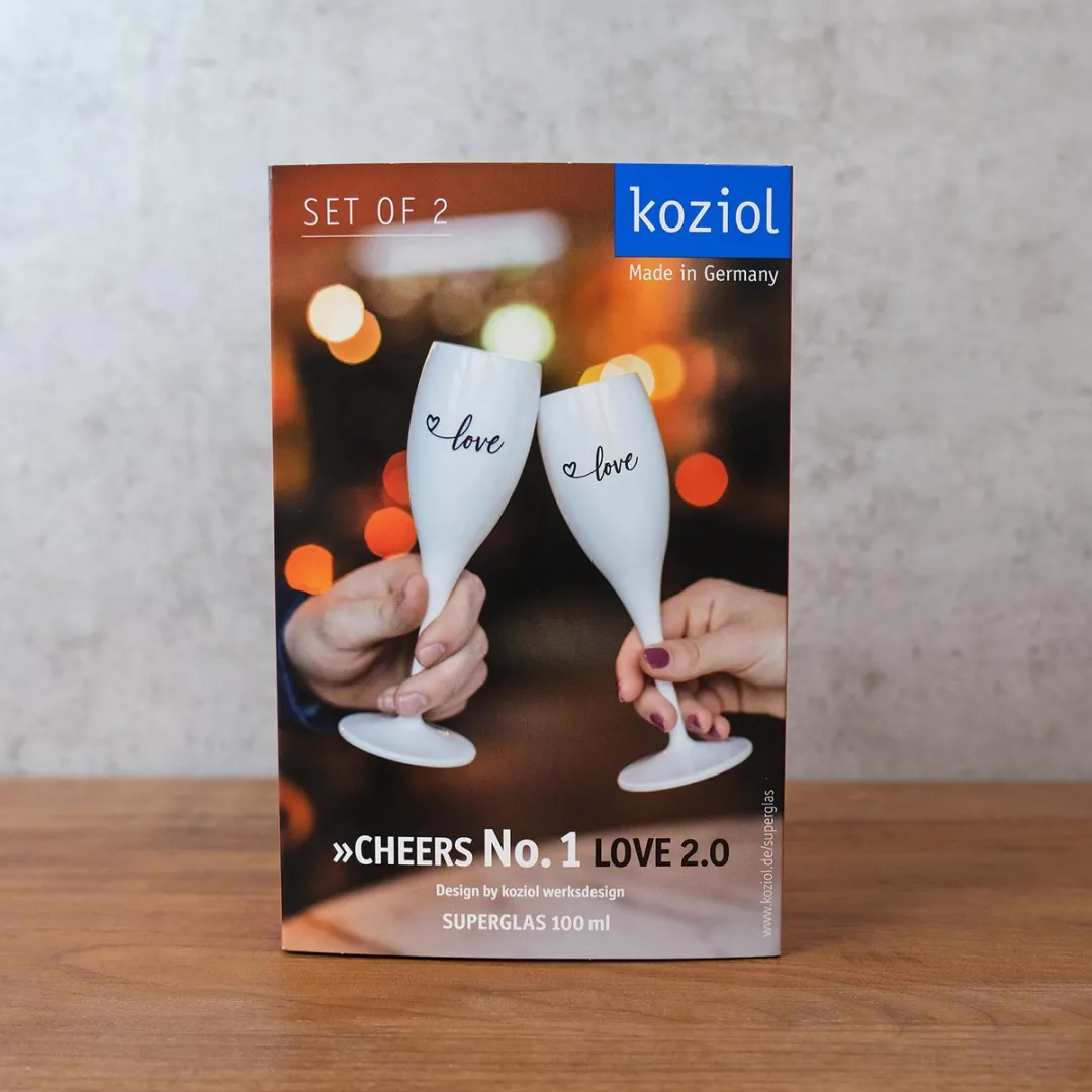 Koziol Love Champagneglas 0.1L - Set van 2 - afbeelding 6 van 6
