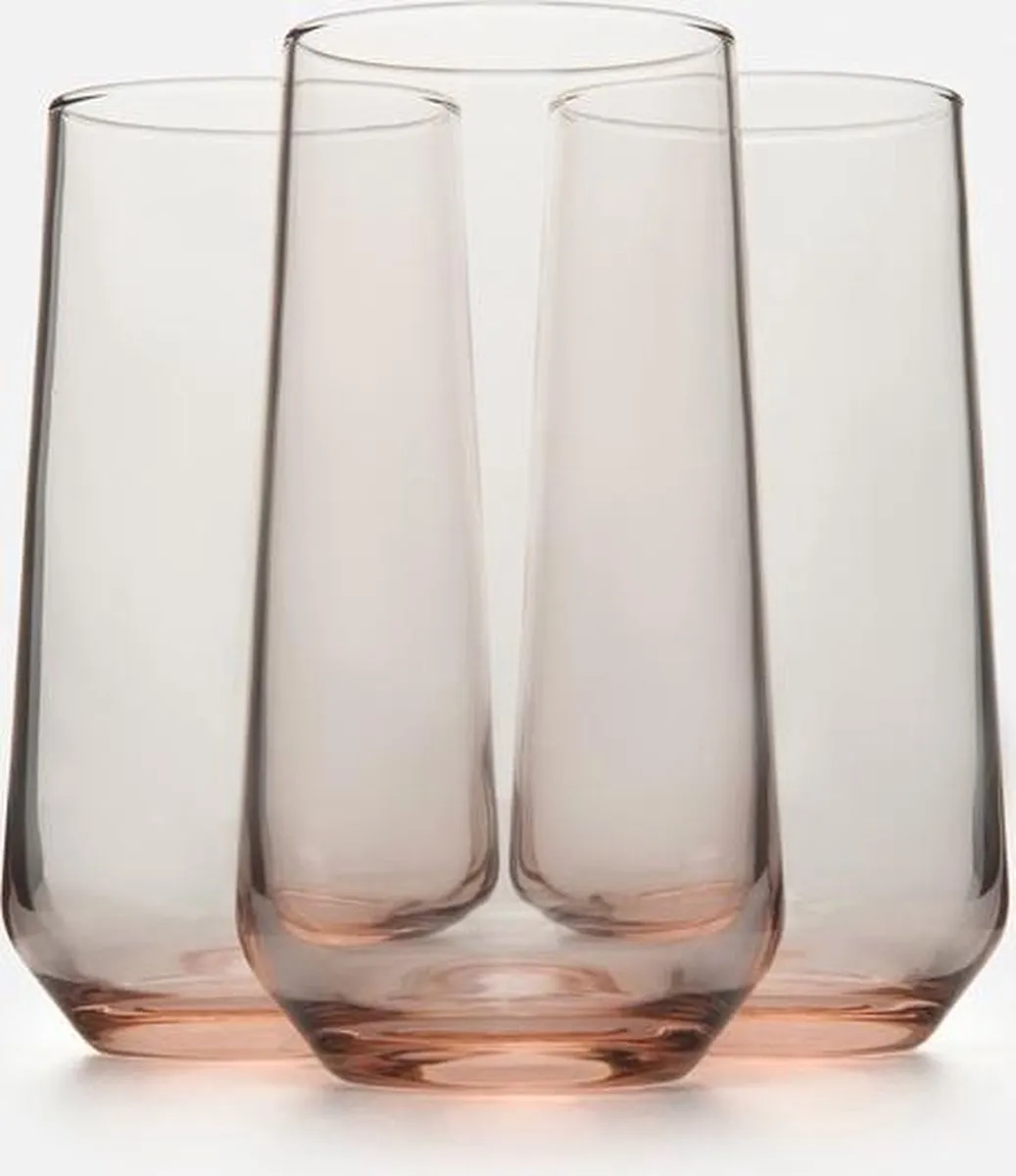 Pasabahce Allegra Roze Longdrinkglazen - 470ml - 3 Stuks