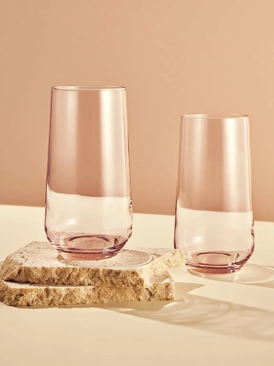 Pasabahce Allegra Roze Longdrinkglazen - 470ml - 3 Stuks