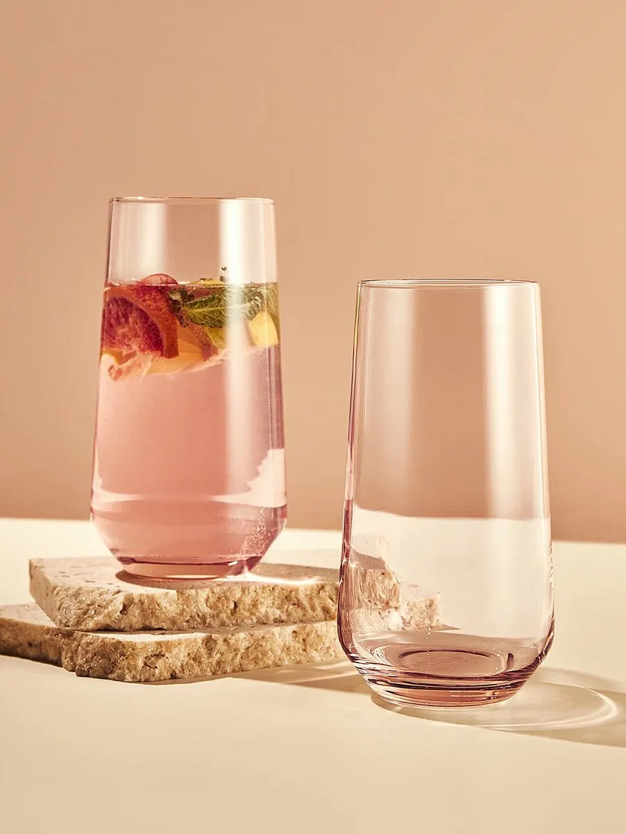 Pasabahce Allegra Roze Longdrinkglazen - 470ml - 3 Stuks