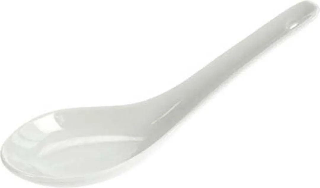 Cosy&Trendy Apero Rijstlepel Porselein 12,5cm - Wit - Set van 6