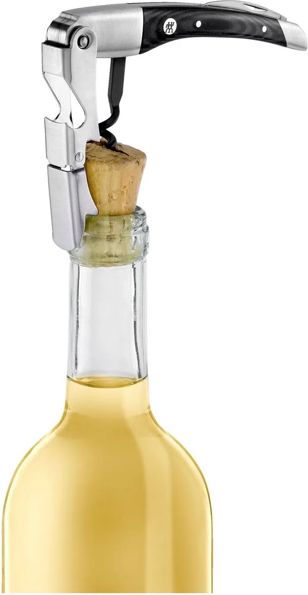 Zwilling kelnersmes 3-in-1 – RVS – Zwarte Micarta handgreep