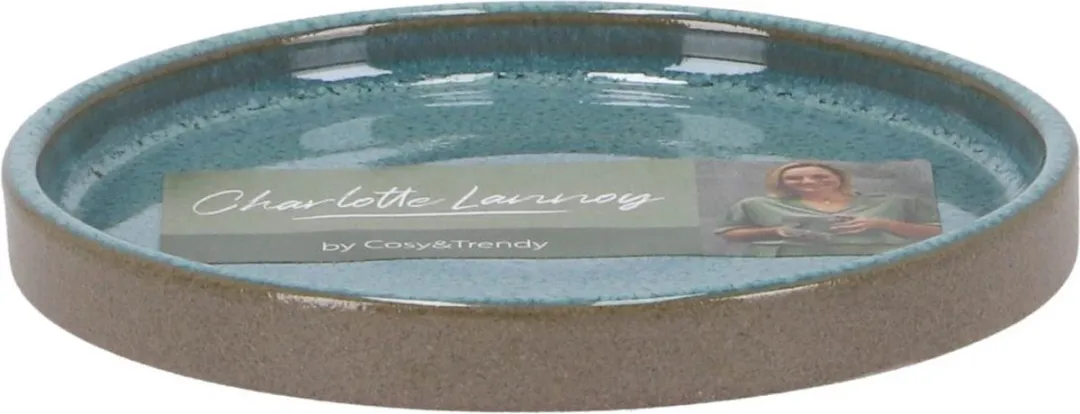 Mini Bord - 9 cm - Basalt - Oceaangroen