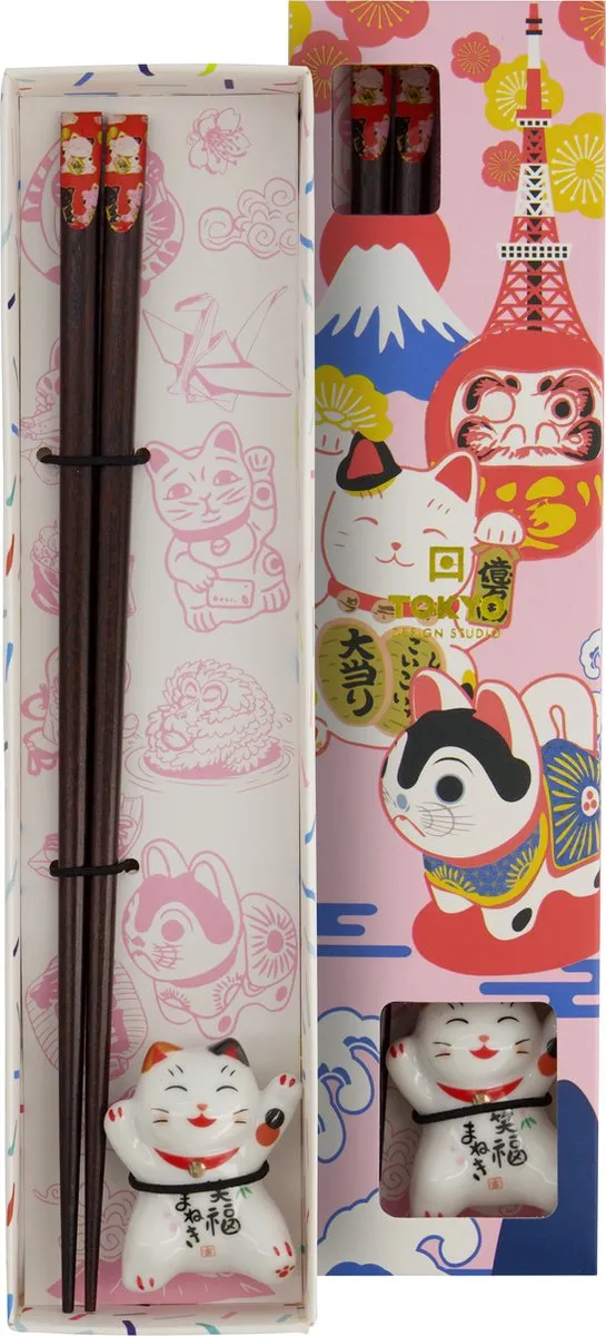 Tokyo Design Studio Lucky Cat E Eetstokjes