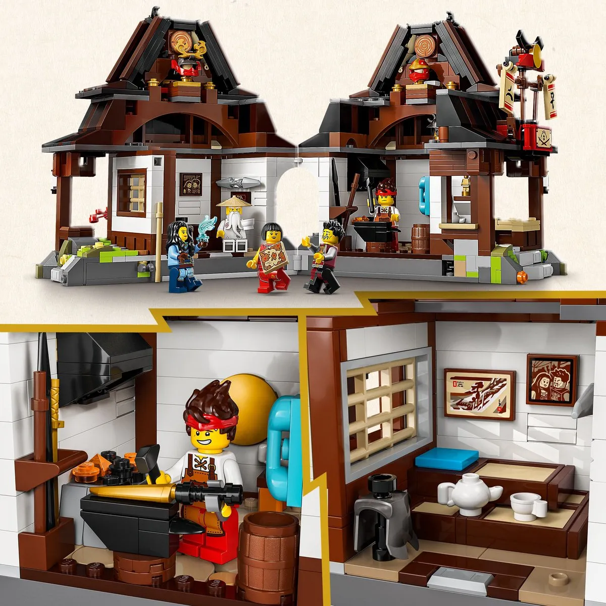 LEGO Ninjago Smederij De Vier Wapens 71858 - 1259 Stukken - 5 Minifiguren