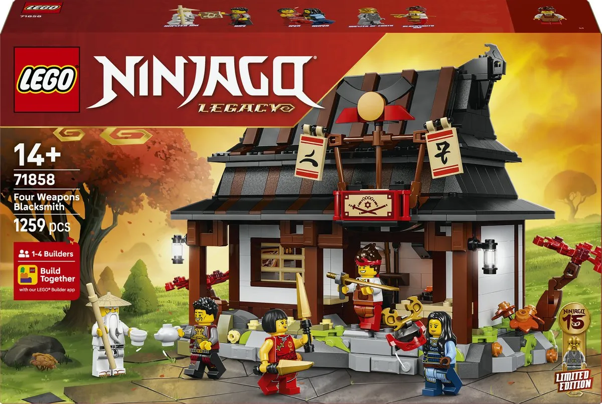 LEGO Ninjago Smederij De Vier Wapens 71858 - 1259 Stukken - 5 Minifiguren