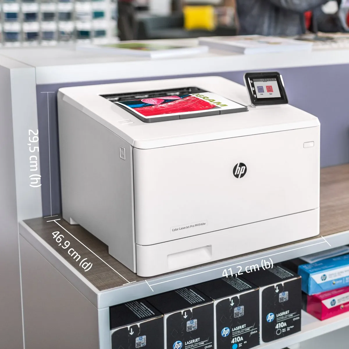 HP Color LaserJet Pro M454dw Printer - Grijs
