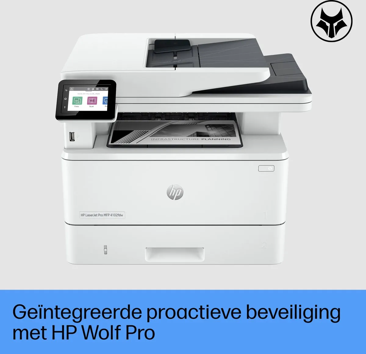 HP LaserJet Pro MFP 4102fdw Multifunctionele Printer - 250 Vel - Wit
