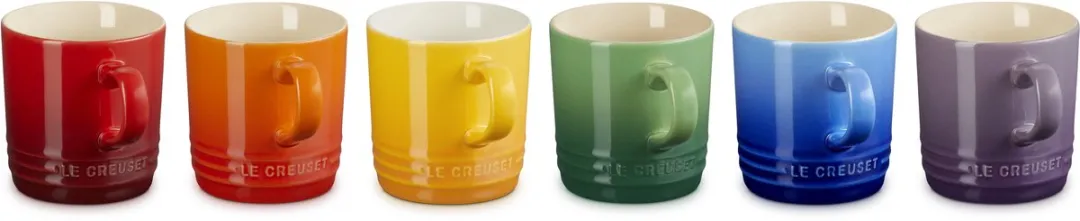 Le Creuset Regenboog Mokken 200ml - 6 Stuks
