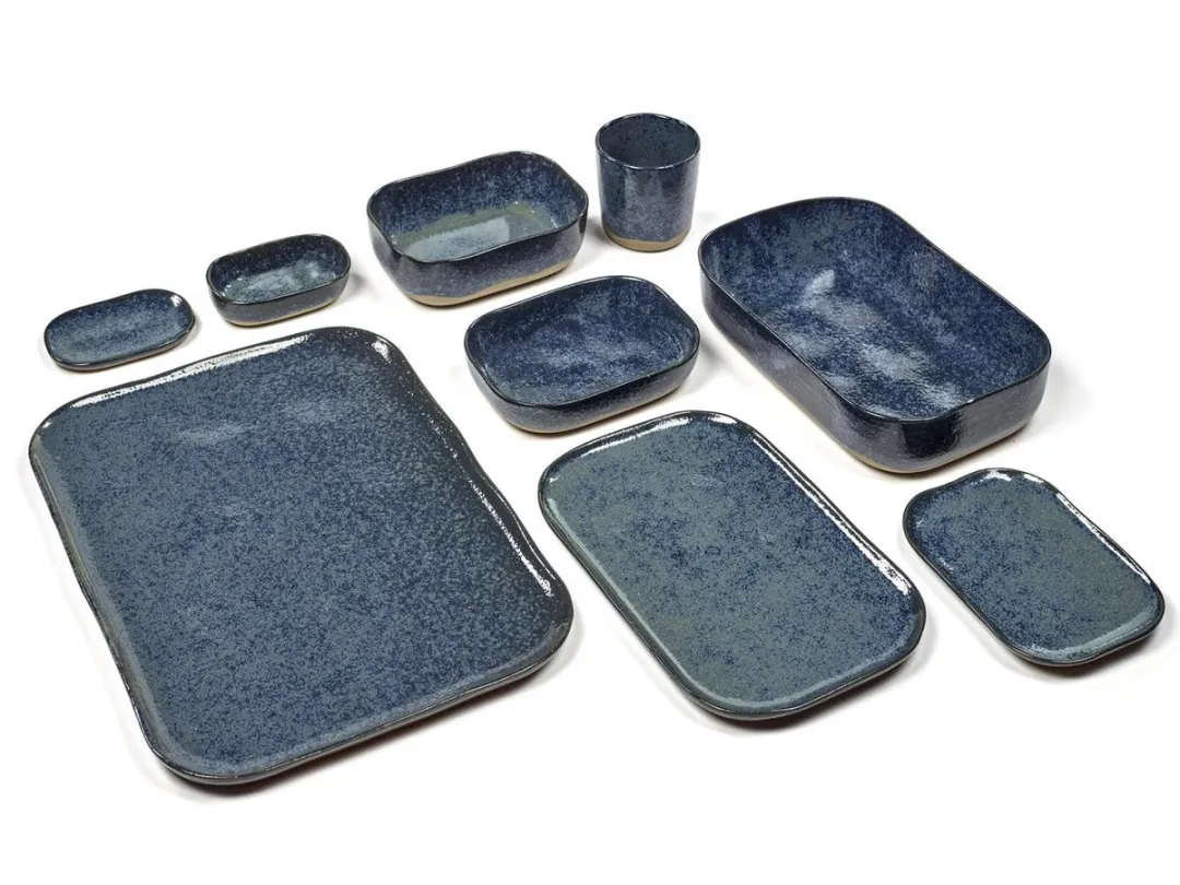 Serax Merci La Nouvelle Diep Bord M - Blauw/Grijs - 8 Stuks