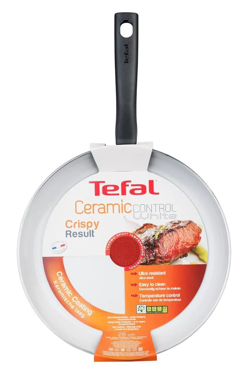 Tefal Ceramic Control D44204 Koekenpan 24cm - Zwart