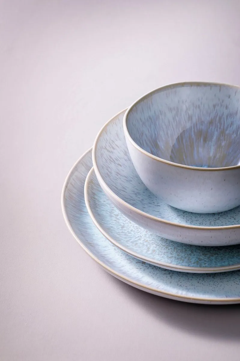 Palmer Light Blue Sea Bordenset - 2 Stuks ø28,5cm - Wit/Lichtblauw