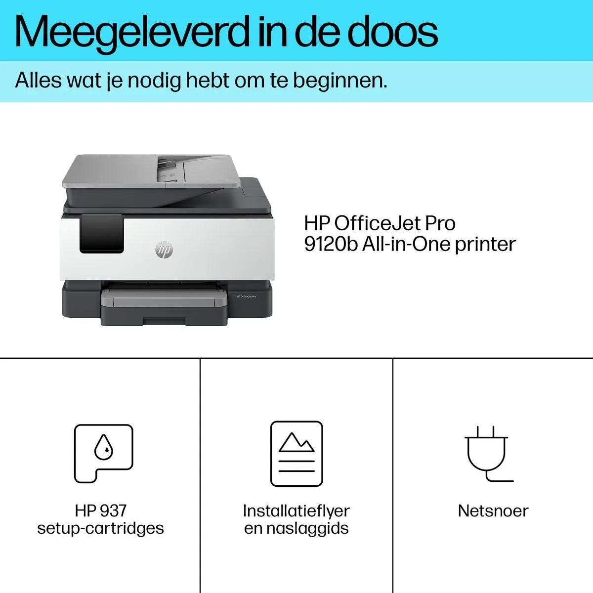 HP OfficeJet Pro 9120b All-in-One Printer - 250 Vel - Grijs - afbeelding 6 van 6