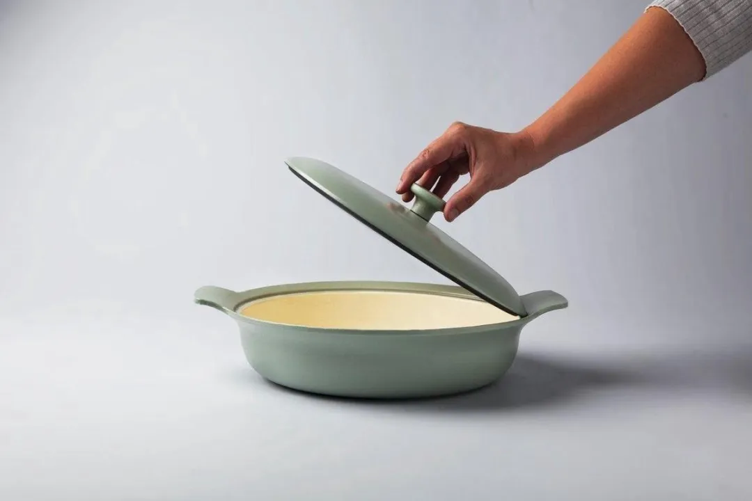BergHOFF Ron Sauteerpan Gietijzer 28cm - Groen - afbeelding 6 van 6