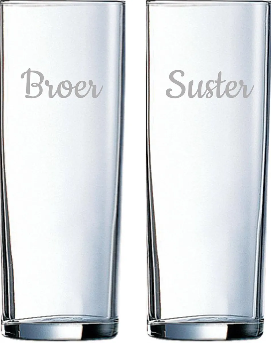 Arcoroc Gegraveerd Longdrinkglas Broer-Suster 31cl