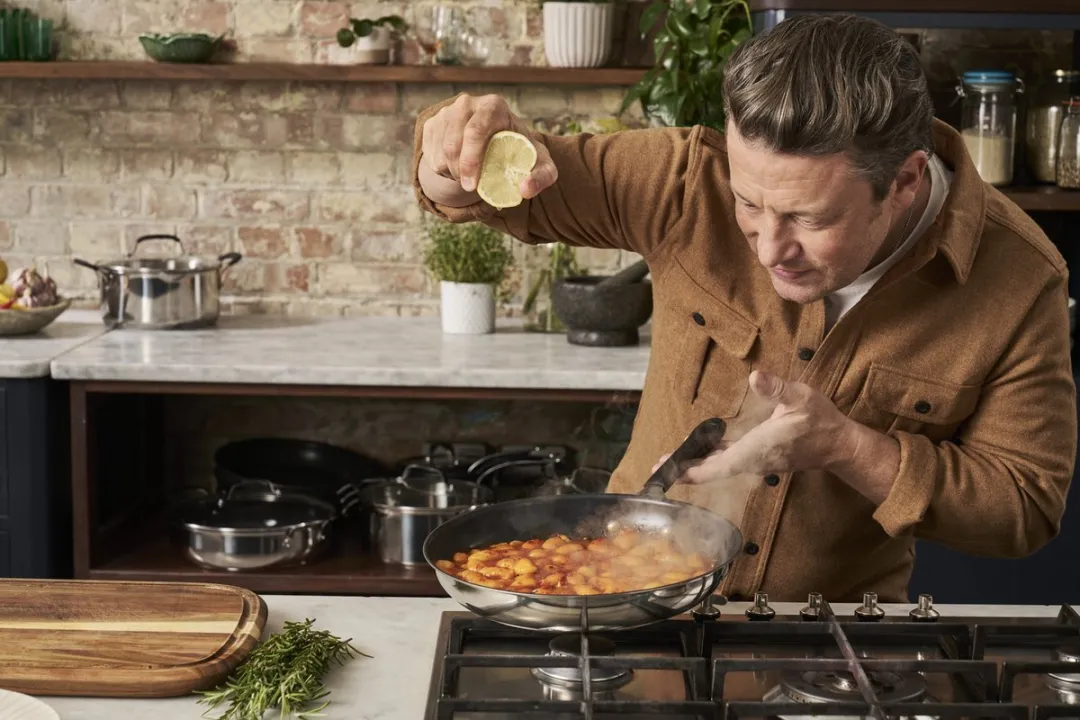 Jamie Oliver by Tefal Easy Cook Koekenpan 24cm - Keramisch - Zilver