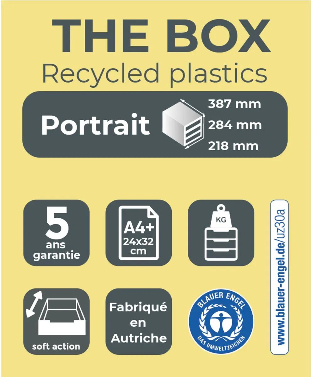 Exacompta THE BOX Ladenbox 221014D - 5 Vakken - Zwart