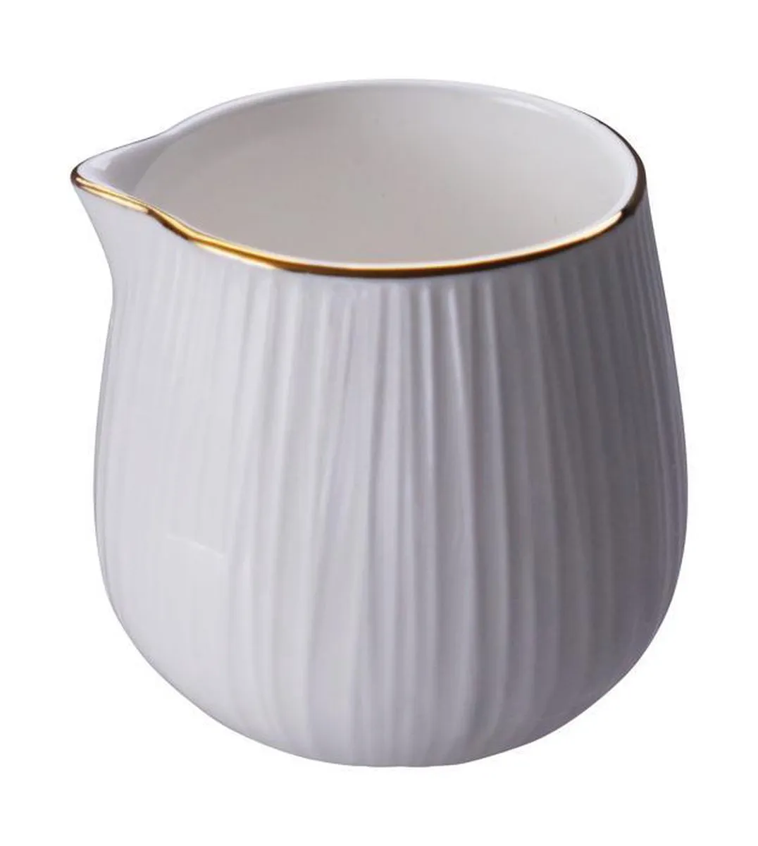 Tokyo Design Studio Nippon White Gold Milk Jar Lines 100ml - Wit/Goud