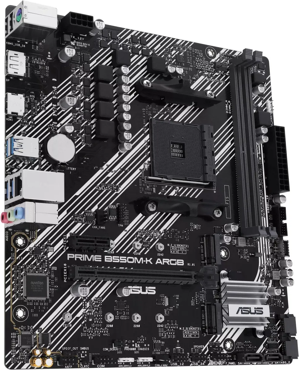 ASUS PRIME B550M-K ARGB B550 Micro-ATX Moederbord