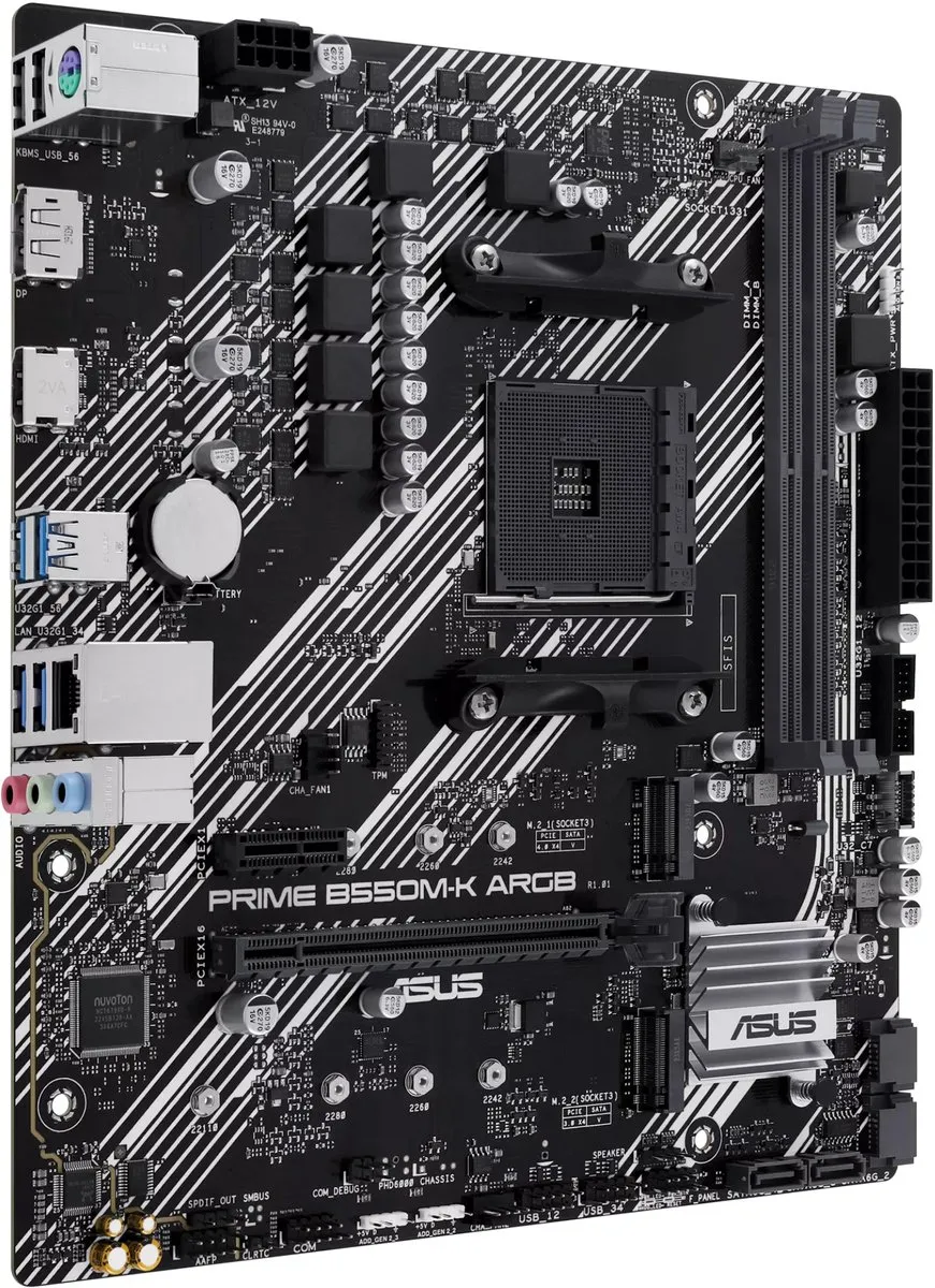 ASUS PRIME B550M-K ARGB B550 Micro-ATX Moederbord