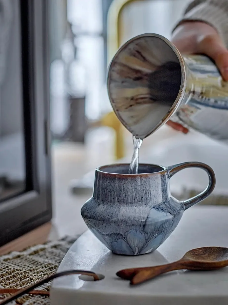 Bloomingville Kan Nettie Aardewerk - 1,3L - Blauw