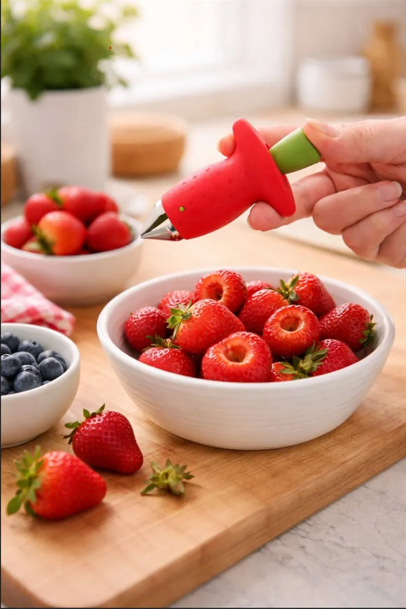 Cosy&Trendy Aardbei & Tomaat Ontkroner RVS - Rood