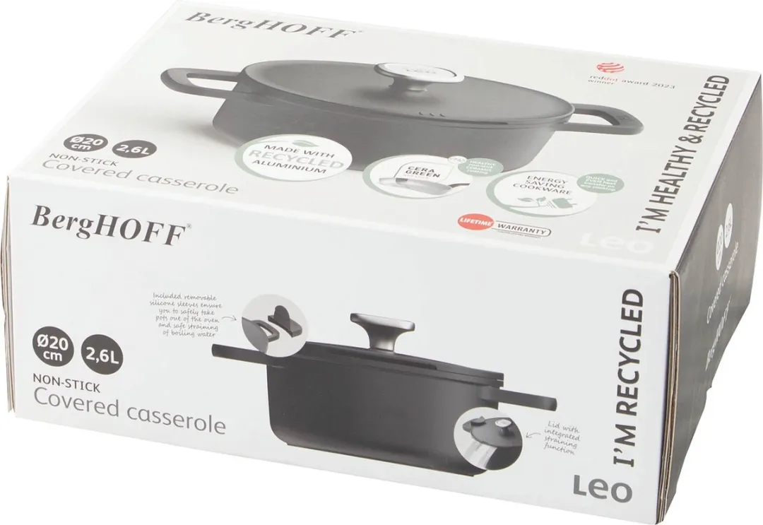 BergHOFF LEO Kookpot 2.6L - Ø28cm - Zwart