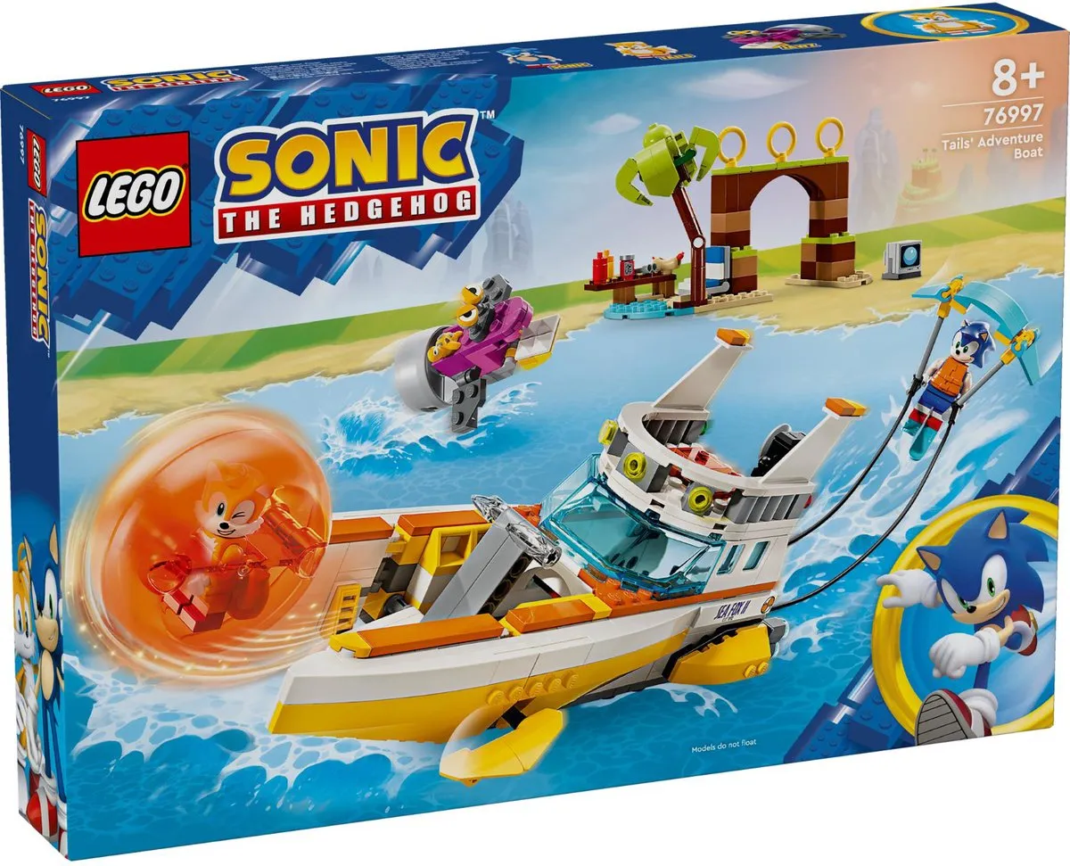 LEGO Sonic Tails Avonturenboot 76997 - 393 Stukken