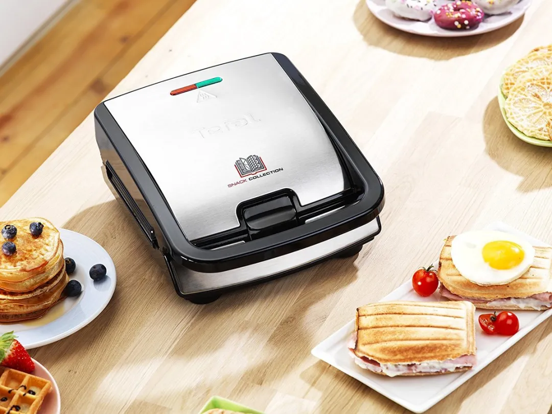 Tefal XA801612 Tosti IJzer Grill - 2 Stuks - Zwart