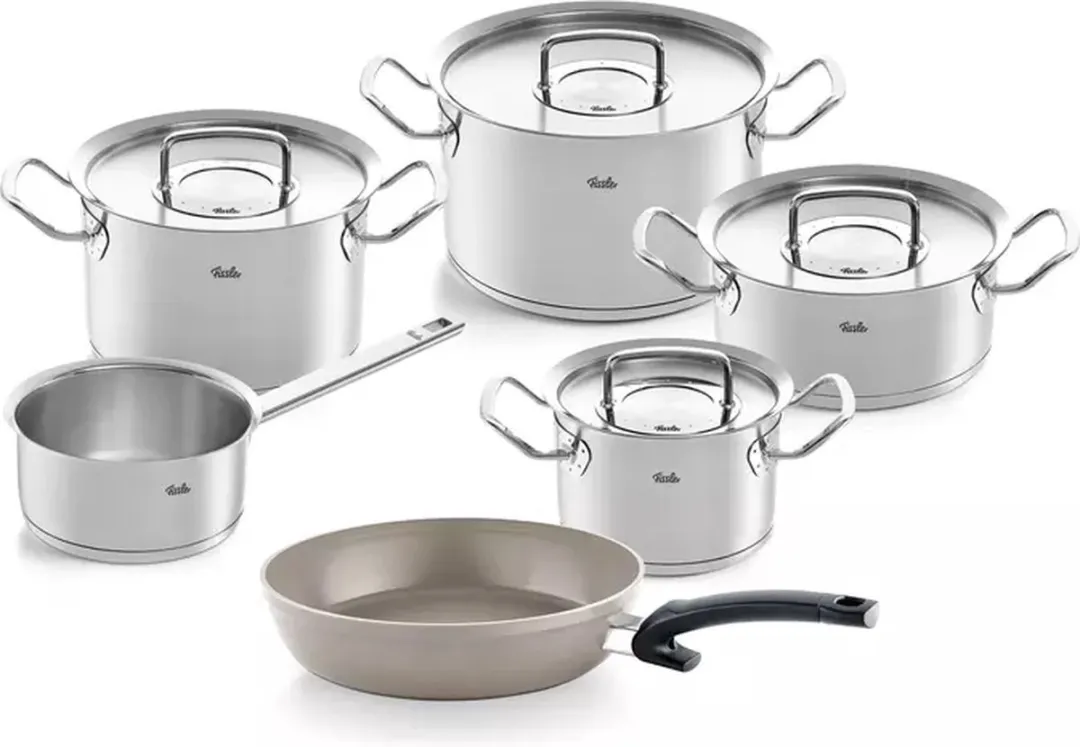 Fissler Original Profi Collection 5-delige Set + Braadpan Ø24cm - 6 Stuks - Zilver