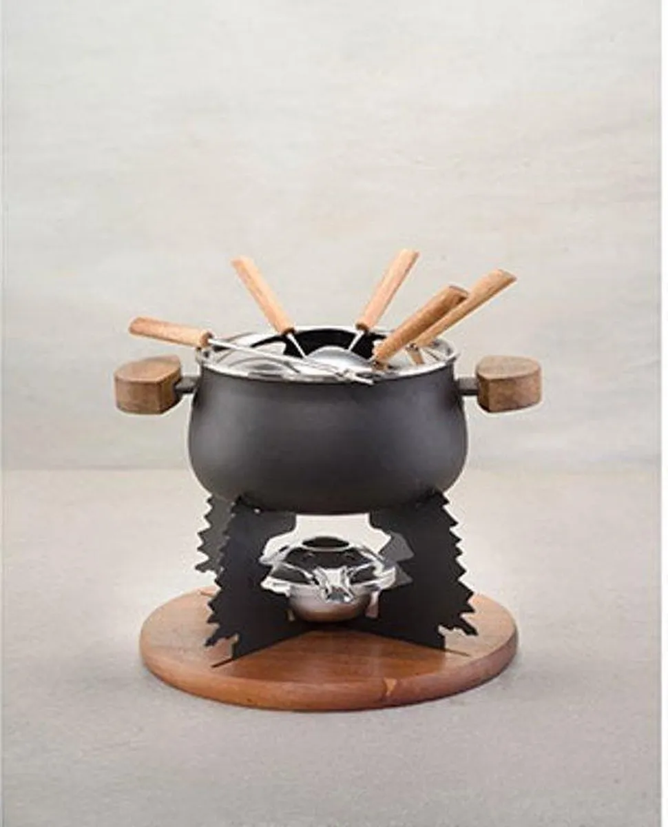 Cosy&Trendy Fondueset 6 Personen - 2 Liter - Zwart