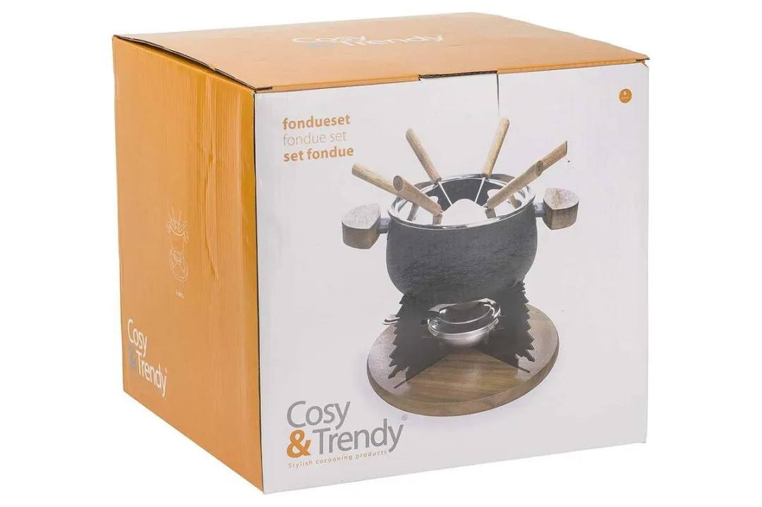 Cosy&Trendy Fondueset 6 Personen - 2 Liter - Zwart