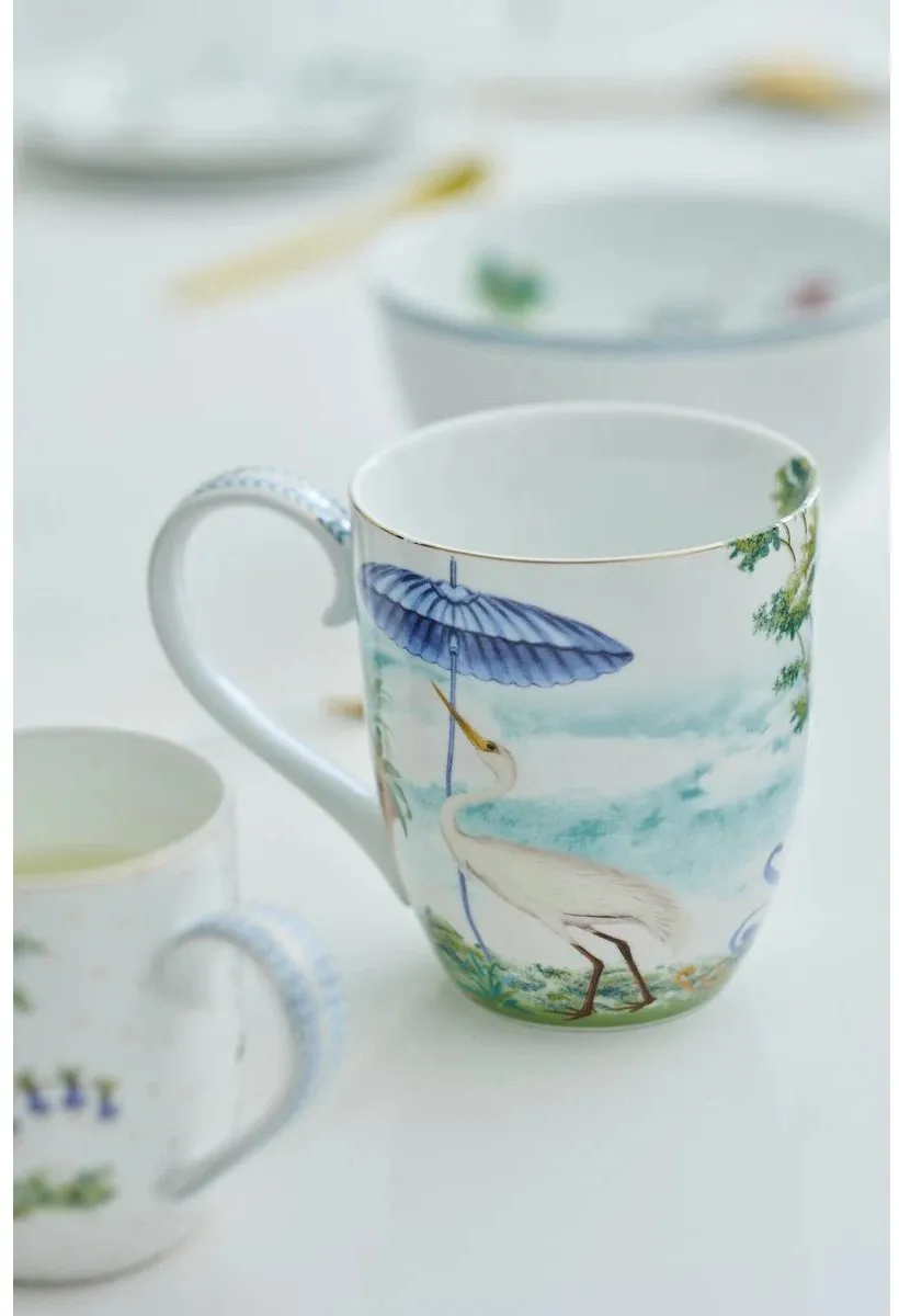 Pip Studio Jolie Heron XL Mok - 450ml - Multi